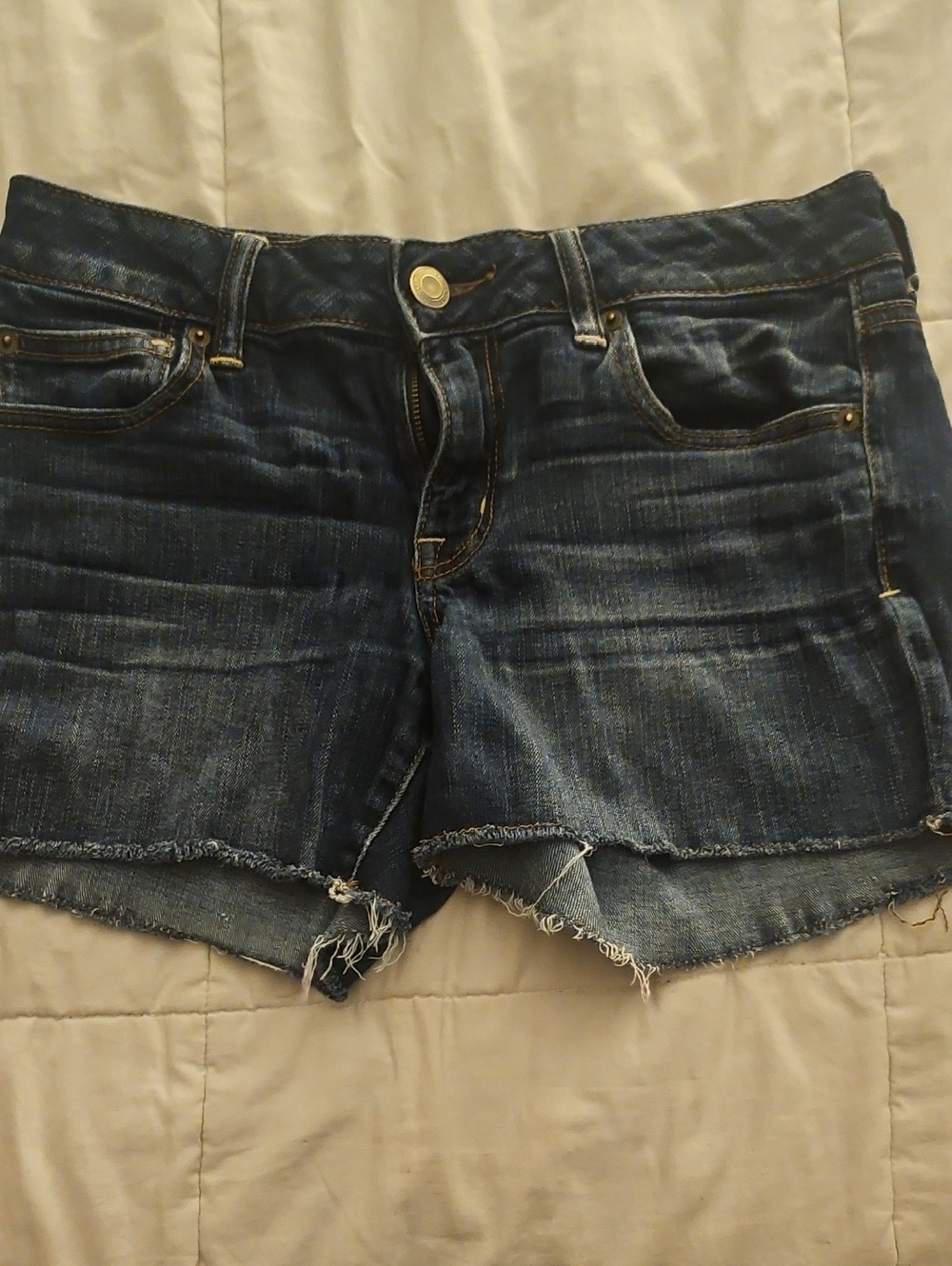 Dark Wash Denim Cutoff Shorts